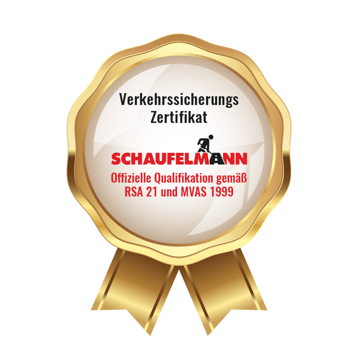 Zertifikat Verkehrssicherung RSA 21 / MVAS 1999